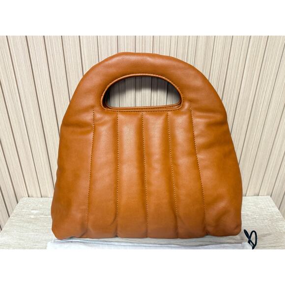 NWT Fawn Design The Quilted Handbag with Strap in Brown Matte - Picture 1 of 11